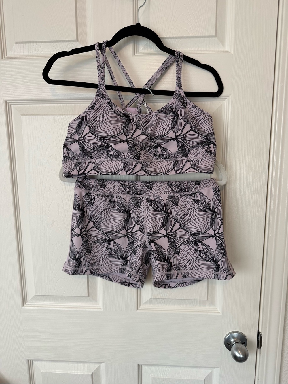 Buffy Bunny work out set. Lavender floral